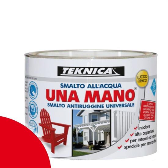 UNAMANO SMALTO ACQUA ROSSO LUCIDO ML.500