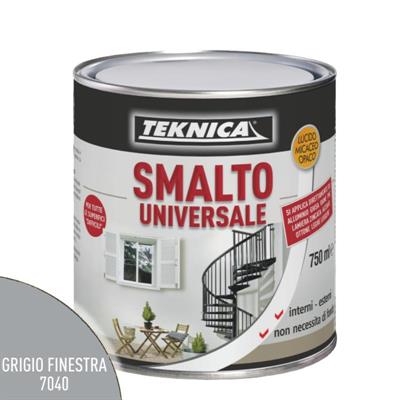 SMALTO UNIVERSALE GRIGIO FINESTRA LUCIDO RAL7040 ML.750