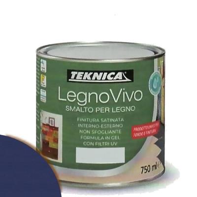 LegnoVivo smalto ad acqua blu ML.750