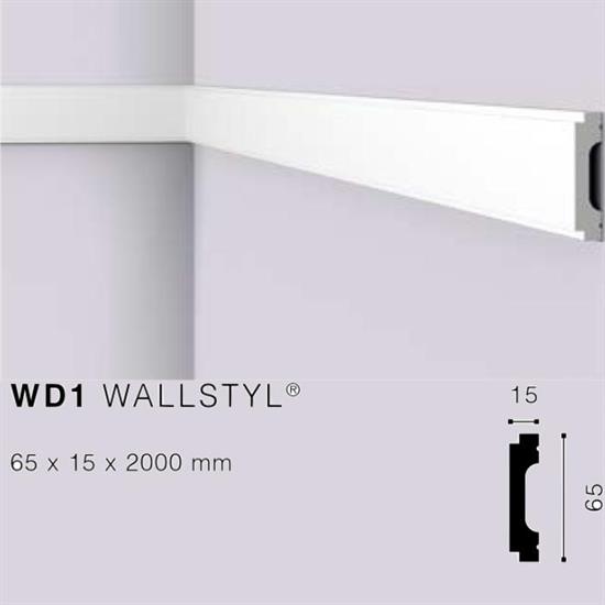 WALLSTYLWD1 CORNICE HDPS MT.2 65x15 cf.46 mt.