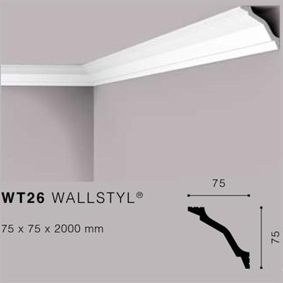 WALLSTYLWT26 CORNICE HDPS MT.2 75x75 cf.34 mt.