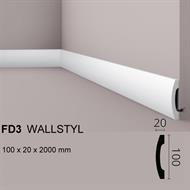WALLSTYLFD3 CORNICE HDPS MT.2 100x20 cf.28 mt.