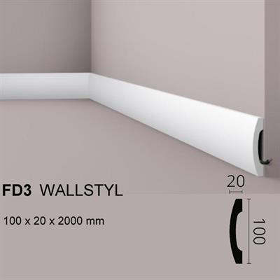 WALLSTYLFD3 CORNICE HDPS MT.2 100x20 cf.28 mt.