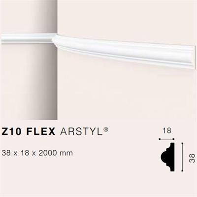 ARSTYLZ10flex CORNICE POLIURETANO MT.2 38x18 cf.30 mt.