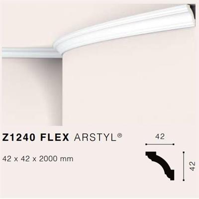 ARSTYLZ1240flex CORNICE POLIURETANO MT.2 42x42 cf.30 mt.