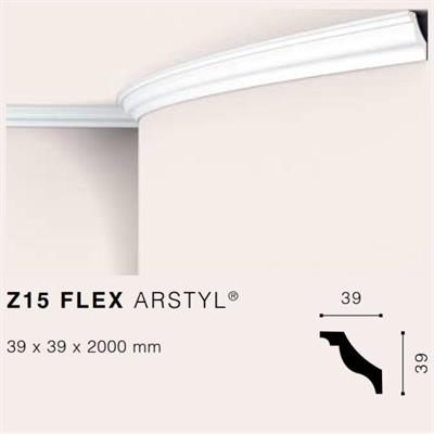 ARSTYLZ15flex CORNICE POLIURETANO MT.2 39x39 cf.38 mt.