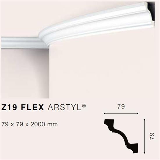 ARSTYLZ19flex CORNICE POLIURETANO MT.2 79x79 cf.16 mt.