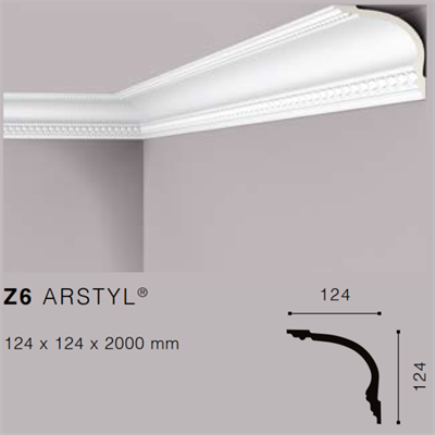 ARSTYLZ6 CORNICE IN POLIURETANO MT.2 124x124 cf.28 mt.