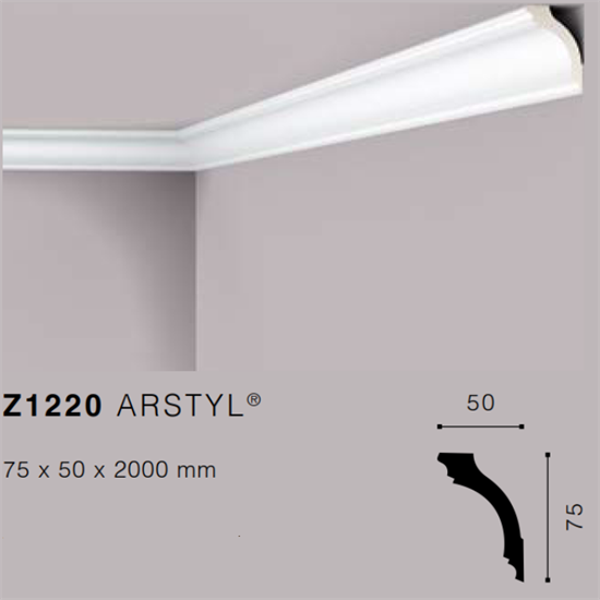 ARSTYLZ1220 CORNICE IN POLIURETANO MT.2 75x50 cf.40 mt.