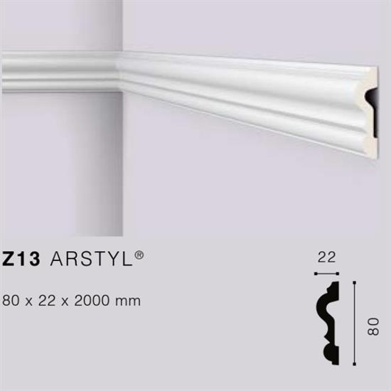 ARSTYLZ13 CORNICE IN POLIURETANO MT.2 80x22 cf.40 mt.