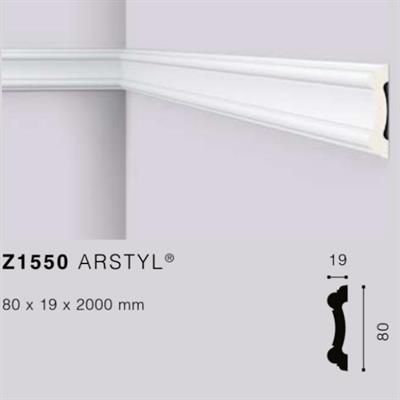 ARSTYLZ1550 CORNICE POLIURETANO MT.2 80x19 cf.46 mt.