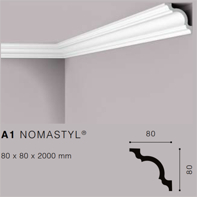 NOMASTYLA1 CORNICE POLISTIROLO MT.2 80x80mm