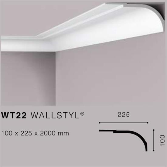 WALLSTYLWT22 CORNICE HDPS MT.2 225x100 cf.10 mt.