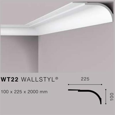 WALLSTYLWT22 CORNICE HDPS MT.2 225x100 cf.10 mt.