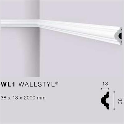 WALLSTYLWL1 CORNICE HDPS MT.2 38x18 cf.98