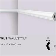 WALLSTYLWL3 CORNICE HDPS MT.2 38x16 cf.96 mt.