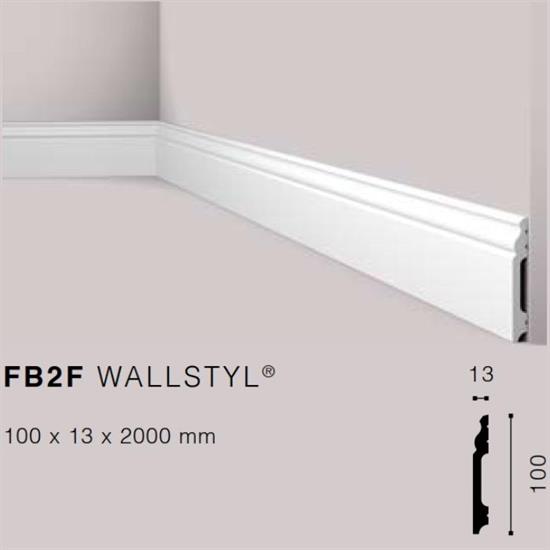 WALLSTYLFB2F BATTISCOPA RAL9016 MT.2 100x13 cf.20 mt.