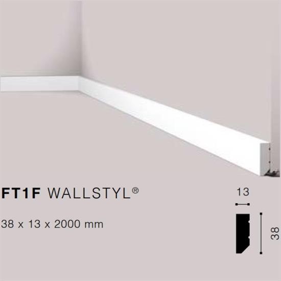 WALLSTYLFT1F BATTISCOPA RAL9016 MT.2 38x13 cf.52 mt.