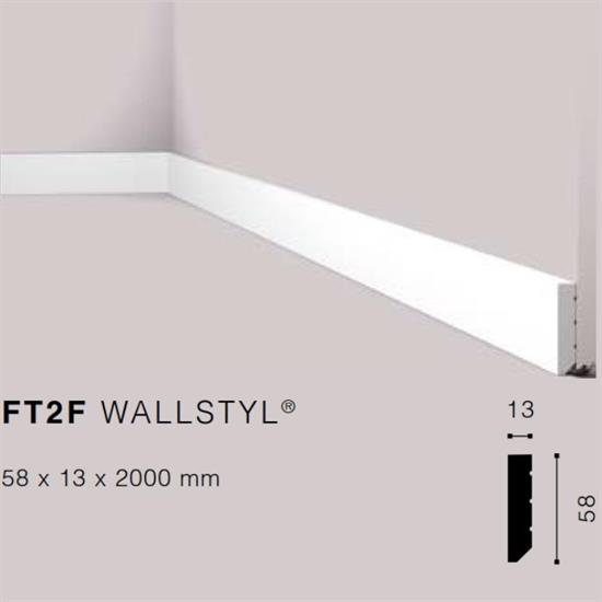 WALLSTYLFT2F BATTISCOPA RAL9016 MT.2 58x13 cf.34 mt.