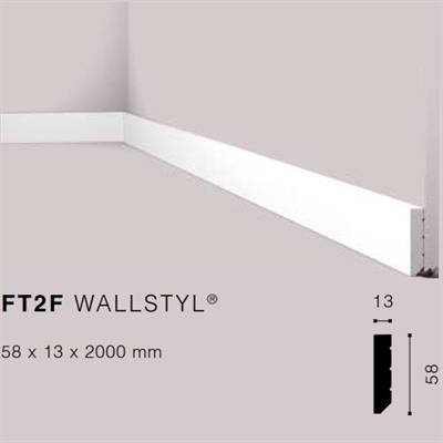 WALLSTYLFT2F BATTISCOPA RAL9016 MT.2 58x13 cf.34 mt.