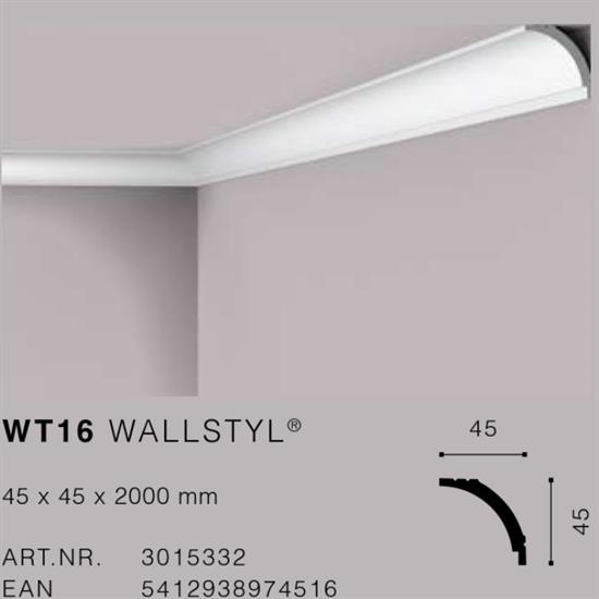 WALLSTYLWT16 CORNICE HDPS MT.2 45x45 cf.84 mt.