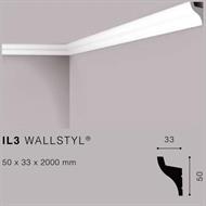 WALLSTYLIL3 CORNICE HDPS LED MT.2 50x33 cf.60 mt.