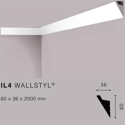 WALLSTYLIL4 CORNICE HDPS MT.2 60x36 cf.48 mt.