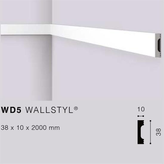 WALLSTYLWD5 CORNICE HDPS MT.2 38x10 cf.72 mt.