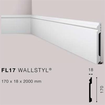 WALLSTYLFL17 BATTISCOPA HDPS MT.2 170x18 cf.14 mt.