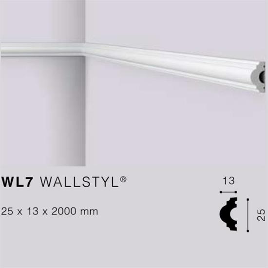 WALLSTYLWL7 CORNICE HDPS MT.2 25x13 cf.100 mt.