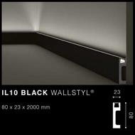 WALLSTYLIL10 black BATTISCOPA NERO MT.2 80x23 cf.28 mt.