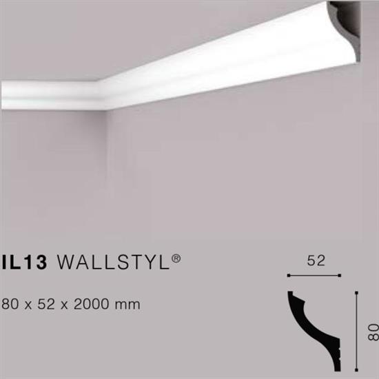 WALLSTYLIL13 CORNICE HDPS LED MT.2 80x52 cf.30 mt.