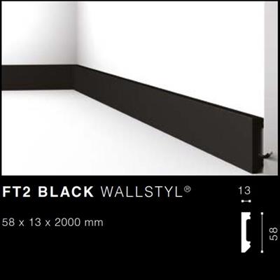 WALLSTYLFT2 black BATTISCOPA NERO MT.2 58x13 cf.34 mt.