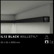 WALLSTYLIL12 black CORNICE NERA MT.2 25x20 cf.60 mt.