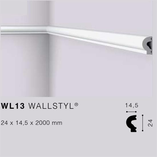 WALLSTYLWL13 CORNICE HDPS MT.2 25X14,5 cf.92 mt.