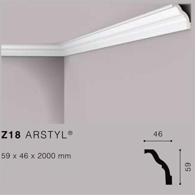 ARSTYLZ18 CORNICE POLIURETANO MT.2 59x46 cf.56 mt.