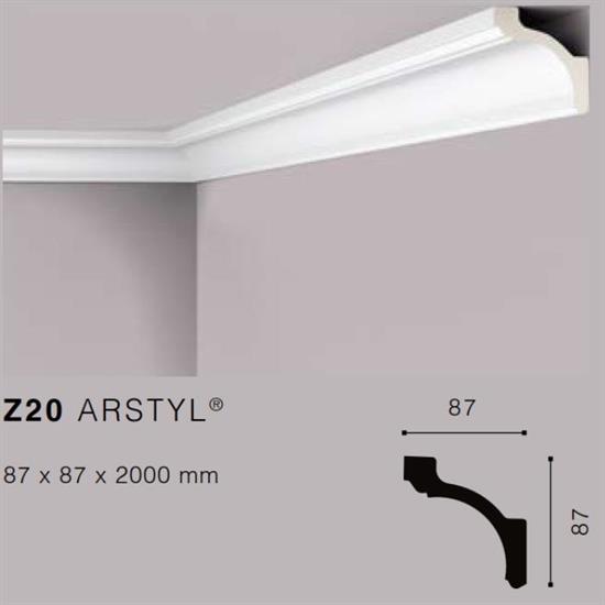 ARSTYLZ20 CORNICE POLIURETANO MT.2 87x87 cf.40 mt.