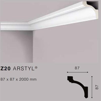 ARSTYLZ20 CORNICE POLIURETANO MT.2 87x87 cf.40 mt.