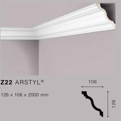 ARSTYLZ22 CORNICE POLIURETANO MT.2 126x106 cf.38 mt.