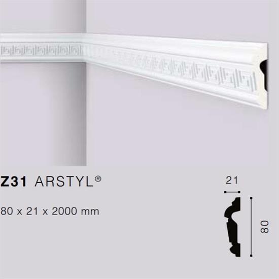 ARSTYLZ31 CORNICE POLIURETANO MT.2 80x21 cf.40 mt.