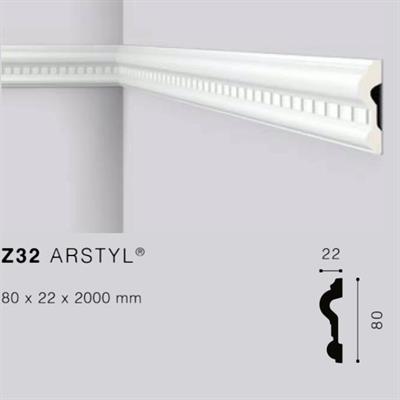 ARSTYLZ32 CORNICE POLIURETANO MT.2 80x22 cf.40 mt.