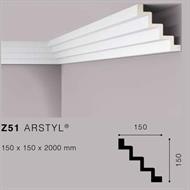 ARSTYLZ51 CORNICE POLIURETANO MT.2 150x150 cf.16 mt.