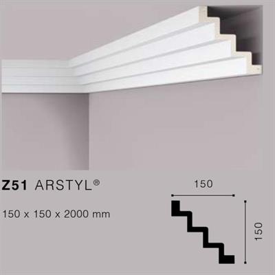 ARSTYLZ51 CORNICE POLIURETANO MT.2 150x150 cf.16 mt.