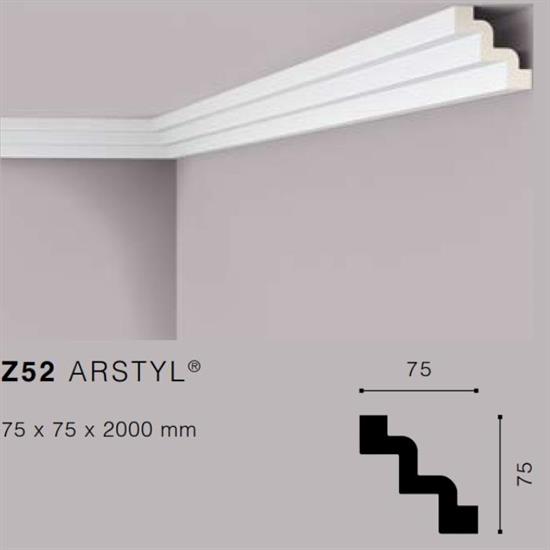 ARSTYLZ52 CORNICE POLIURETANO MT.2 75x75 cf.50 mt.