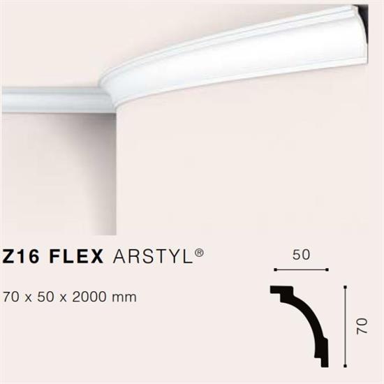 ARSTYLZ16flex CORNICE POLIURETANO MT.2 70x50 cf.30 mt.