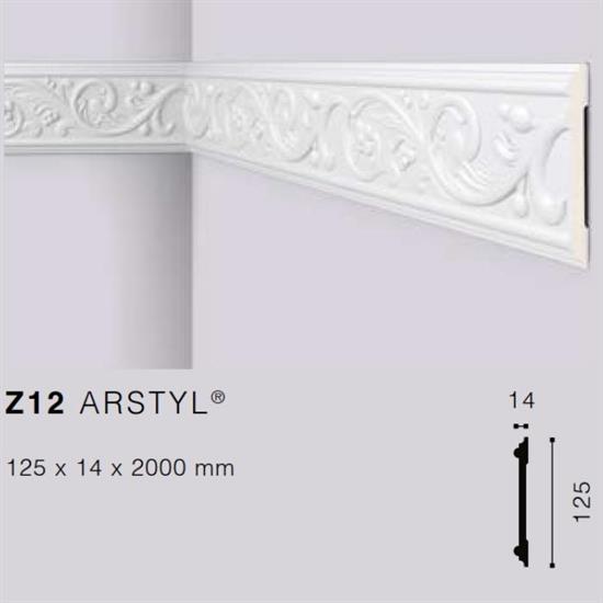 ARSTYLZ12 CORNICE IN POLIURETANO MT.2 125x14 cf.30 mt.
