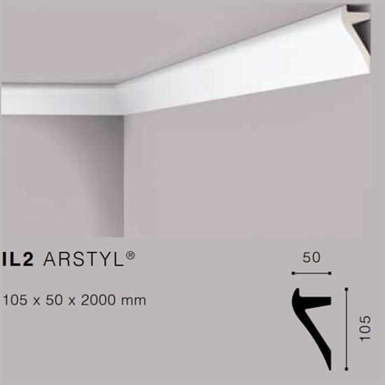 ARSTYLIL2 CORNICE POLIURETANO MT.2 105x50 cf.40 mt.