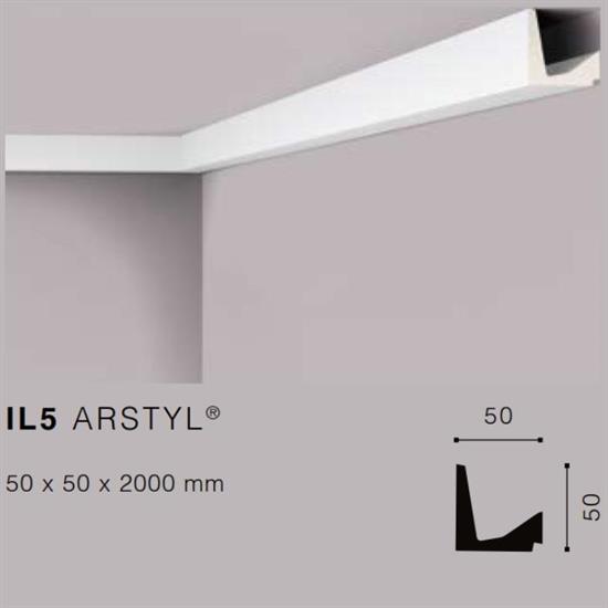 ARSTYLIL5 CORNICE POLIURETANO MT.2 50x50 cf.36 mt.