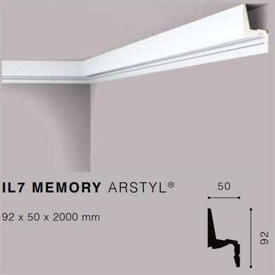 ARSTYLIL7 MEMORY CORNICE POLIURETANO MT.2 92x50 cf.28 mt.