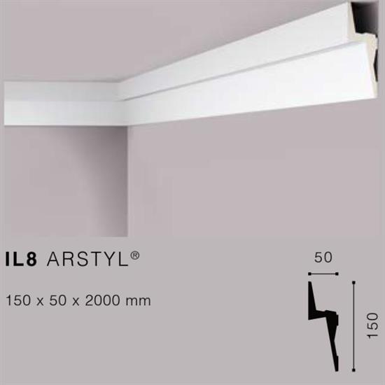 ARSTYLIL8 CORNICE POLIURETANO MT.2 150x50 cf.14 mt.